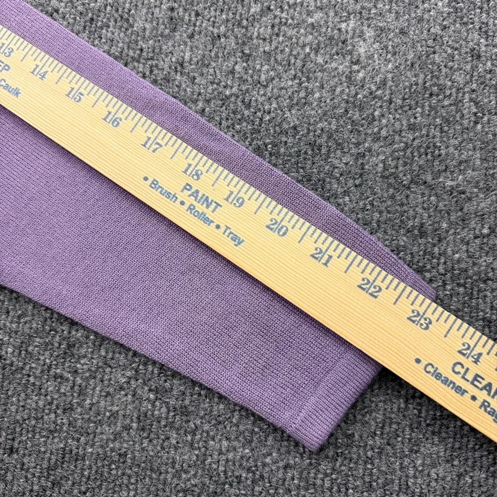Charter Club Sweater Womens M Purple Merino Wool Delicate Minimalist Preppy - Picture 11 of 11